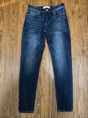 Women's Dark Blue Slim Straight Jeans
